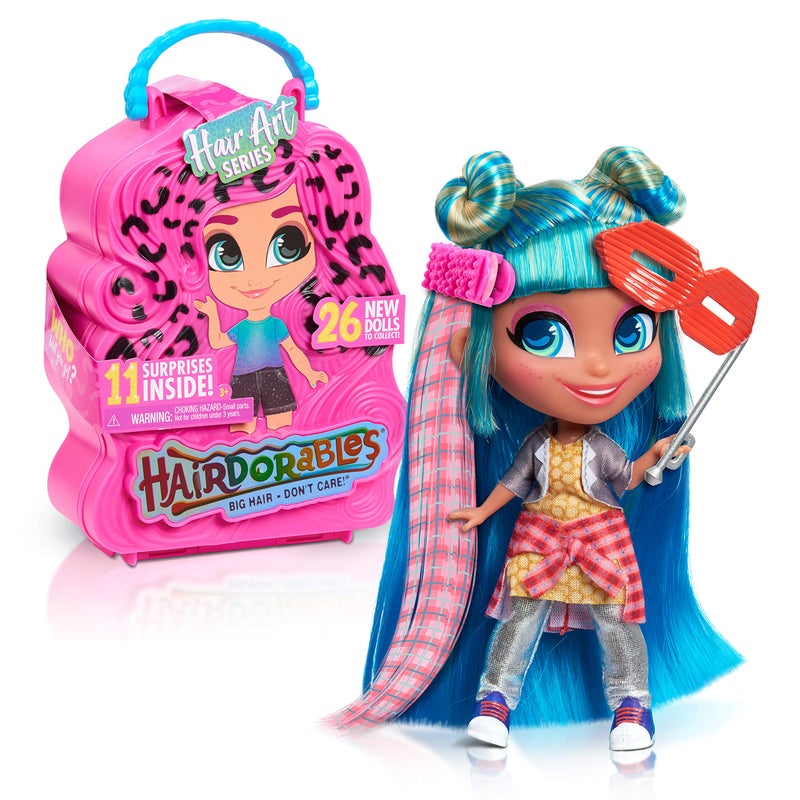 Hairdorables Collectible Doll Hair Art Series 5, styles and case colors may vary, each sold separately, Kids Toys for Ages 3 Up by Just Play - Image 1
