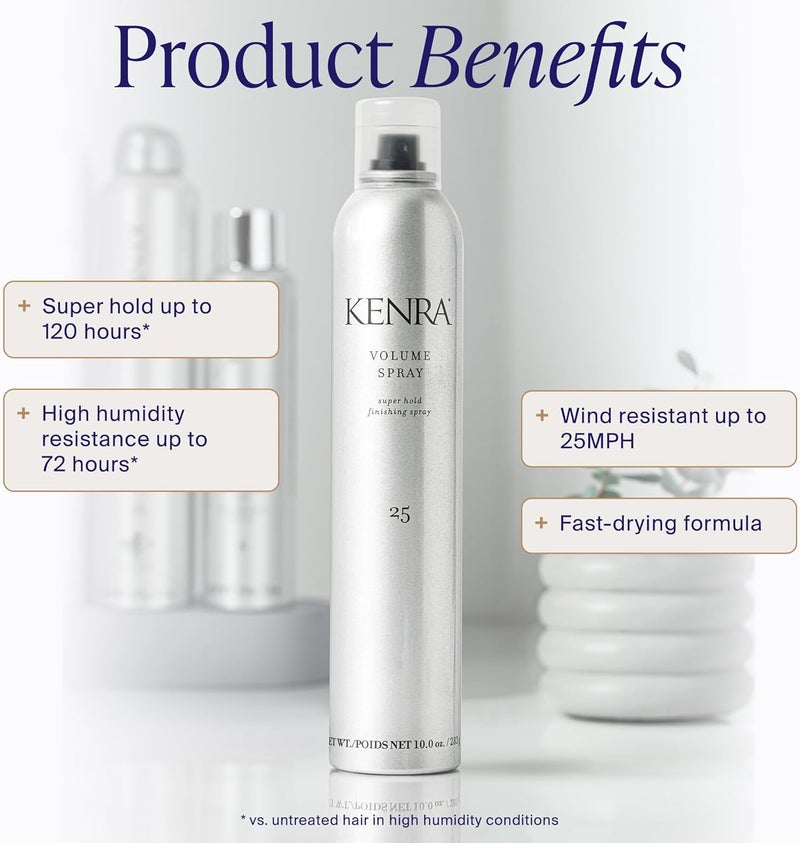 Kenra Professional Volume Spray 25 50% | Super Hold Finishing & Styling Hairspray | Flake-free & Fast-drying | Wind & Humidity Resistance | All Hair Types | 16 oz - Image 1