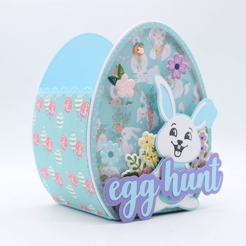 KSCRAFT Easter Egg Shaker Box Metal Cutting Dies Stencils for DIY Scrapbooking Decorative Embossing DIY Paper Card