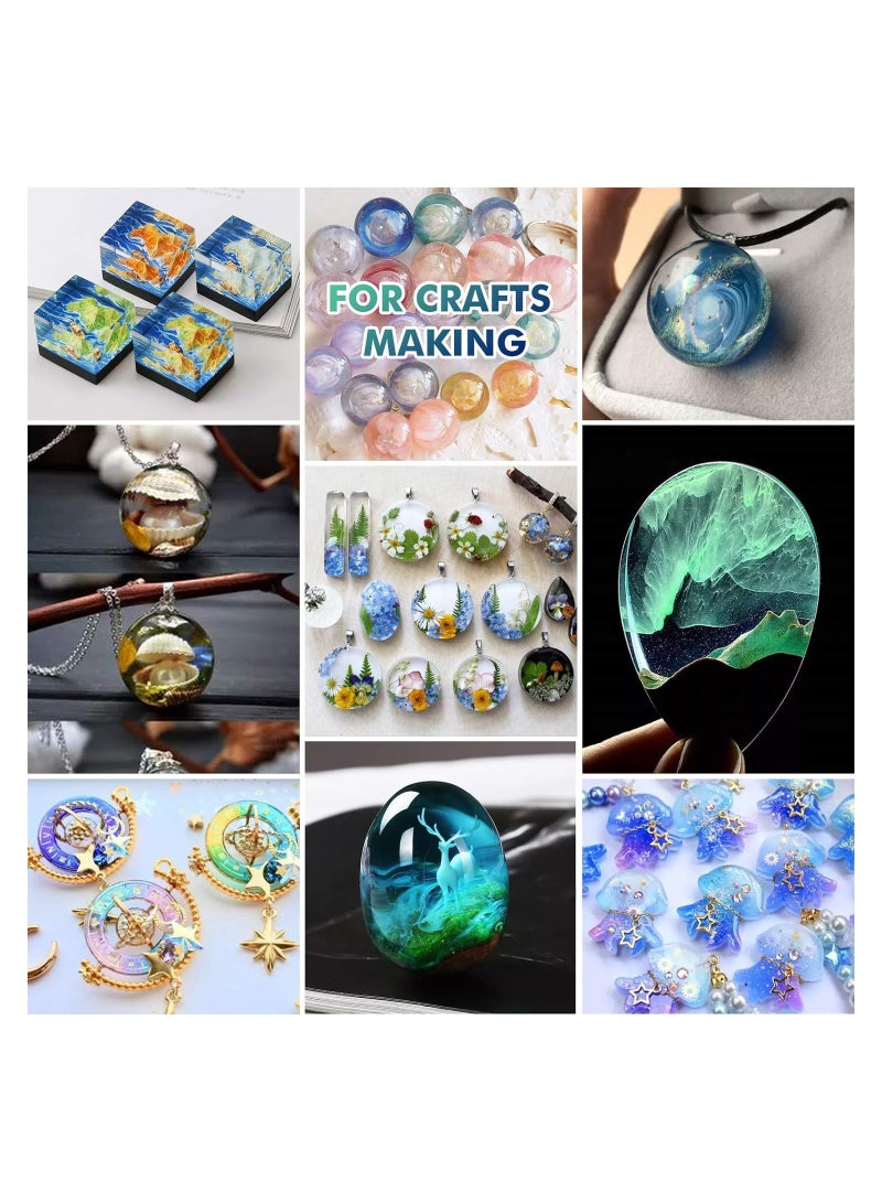 SYOSI غراء شفاف من النوع الصلب من راتنجات الإيبوكسية المعالجة بالأشعة فوق البنفسجية لصنع المجوهرات بنفسك، وتزيين الحرف اليدوية، راتنج شفاف معالج بأشعة الشمس نشط لقوالب الراتينج والصب والطلاء، 100 جرام - Image 4