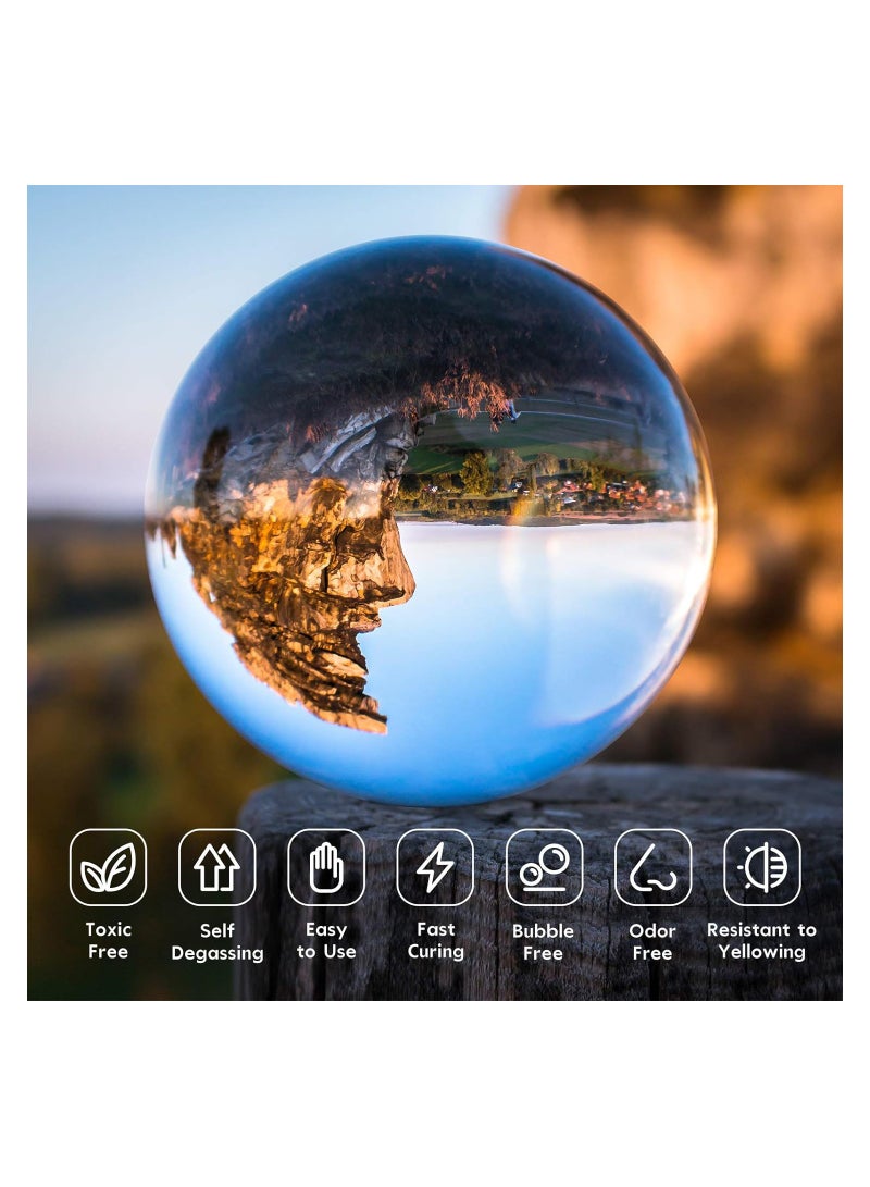 SYOSI غراء شفاف من النوع الصلب من راتنجات الإيبوكسية المعالجة بالأشعة فوق البنفسجية لصنع المجوهرات بنفسك، وتزيين الحرف اليدوية، راتنج شفاف معالج بأشعة الشمس نشط لقوالب الراتينج والصب والطلاء، 100 جرام - Image 3