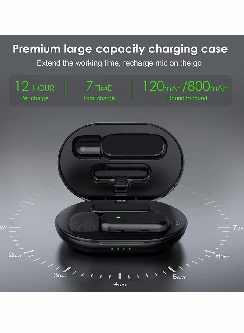 Wireless Lavalier Microphone for iPhone/iPad with Charging Case, Plug & Play Clip-on Mic for Vlogging, YouTube, Interviews, 3 Denoise Modes, 65ft Range - Perfect for Creators - Image 5