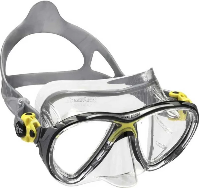 كريسي Big Eyes Evolution Crystal Diving Mask Clear-Yellow