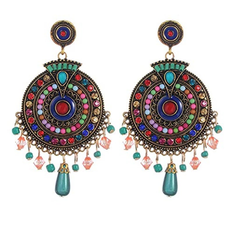 Youbella Jewellery Bohemian Multi-Color Earrings For Girls And Women - Image 1