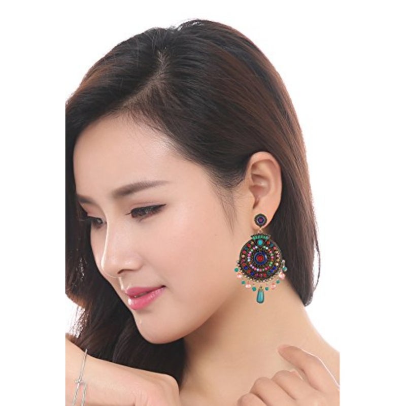 Youbella Jewellery Bohemian Multi-Color Earrings For Girls And Women - Image 2