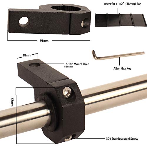 House Tuning Light Bar Clamp Mount Bracket 1.5inch 38mm Bar Cage for ATV UTV Motorcycle Bumper (2pcs-1.5" Clamp) - Image 2