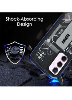 Techie Aesthetic Fashion Silicone Back Case Cover with Magnetic Hand Grip & Kickstand for Samsung Galaxy A25 – Black/ grey  - Image 2