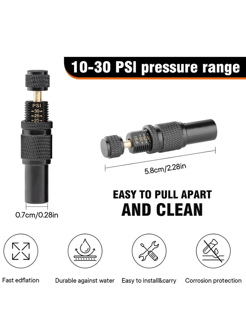 ALL-TOP مجموعة صمامات تفريغ الهواء القابلة للتعديل للسيارات، أداة تخفيض الضغط 10-30 PSI، ملحقات الطرق الوعرة، 4 قطع - Image 4
