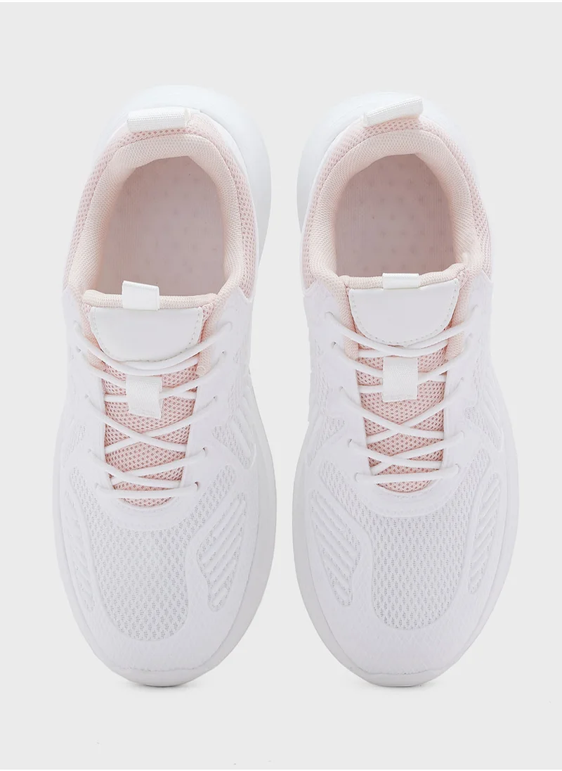 جينجر Contrast Color Mesh Sneakers