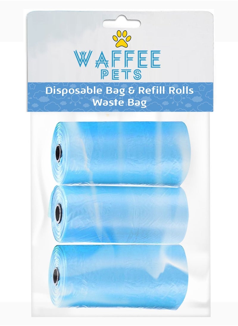 Waffee Pet Dog Waste Bags, Poo Bags, Pack of 3 Rolls (60 Bags)-Blue - pzsku/Z13F6CE037CB79193C811Z/45/_/1691049650/5e496d8b-610d-42c7-91b0-35becde5352e