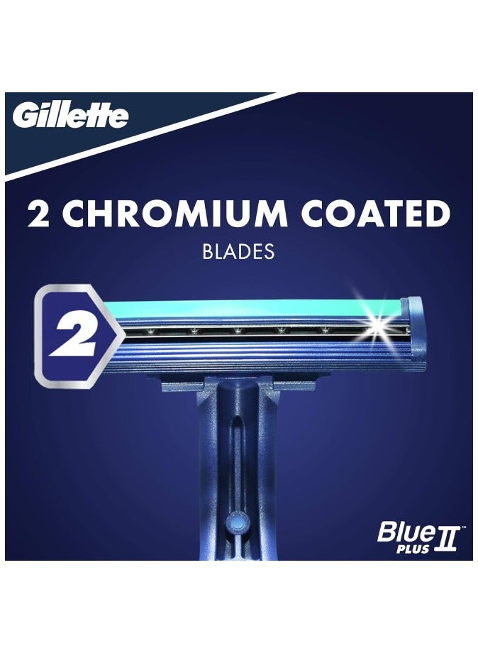 Gillette Blue II Plus Disposable Razor Blades for Men, 14 Blades - Image 3