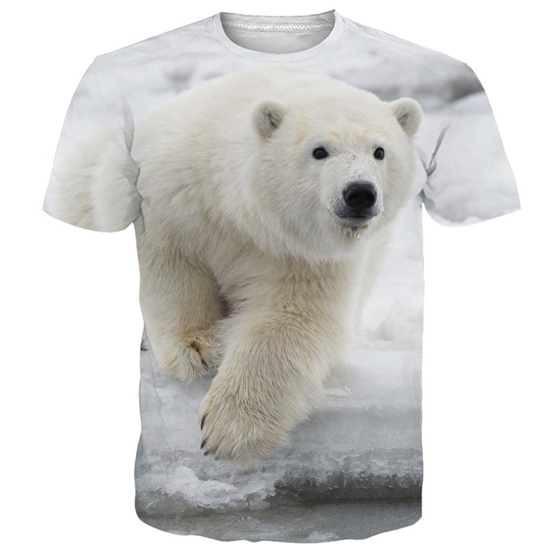 3D Digital Printing Men'S Short Sleeve Polar Overlord Polar Bear T-Shirt -Selling Loose Adult Top - Image 2