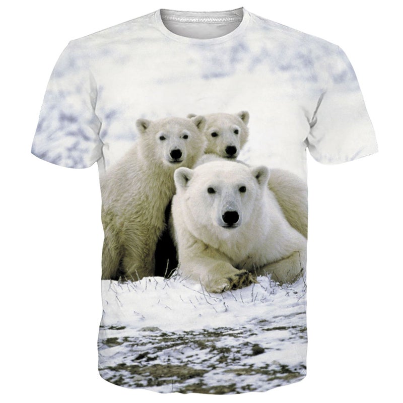 3D Digital Printing Men'S Short Sleeve Polar Overlord Polar Bear T-Shirt -Selling Loose Adult Top - Image 4