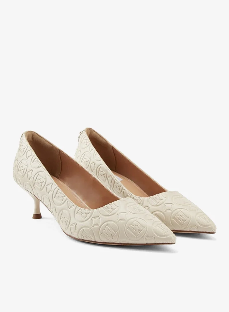 ايل أحذية نسائية بكعب رفيع بنقش شعار