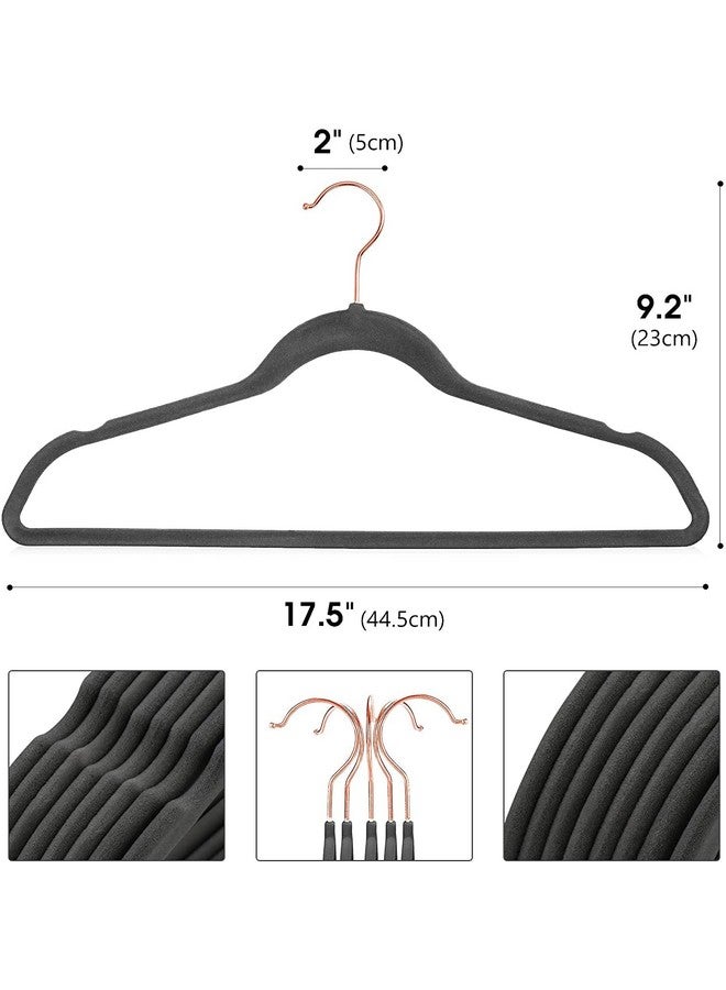 Golden Bird Golden Bird -Non-Slip Velvet Hangers Premium Suit Hangers Ultra Thin Space Saving 360 Degree Swivel Hook Clothes Hangers Velvet for Suits,Coats,Jackets,Pants,Dress,Sarees Pack of 40  - Image 3