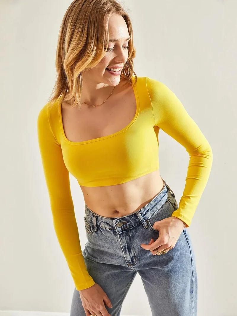 Bianco Lucci LUCCI Basic Crop Top