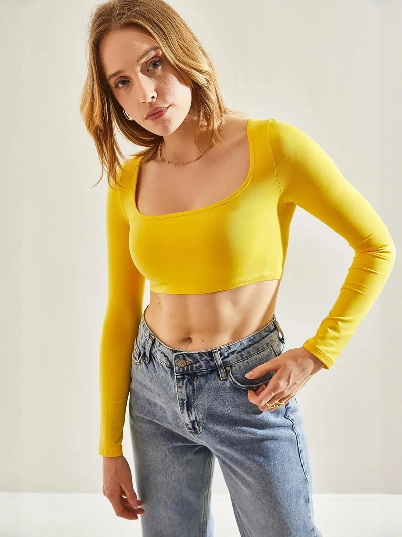 Bianco Lucci LUCCI Basic Crop Top