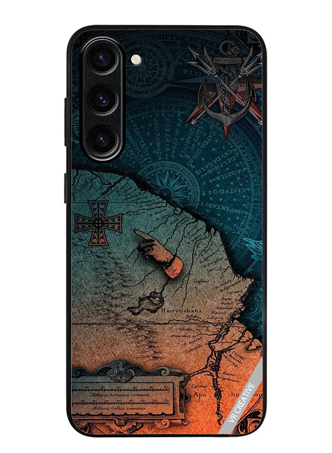 VR CREATIVE Protective Case Cover For Samsung Galaxy S24 Plus Compas Design Multicolour - Image 1