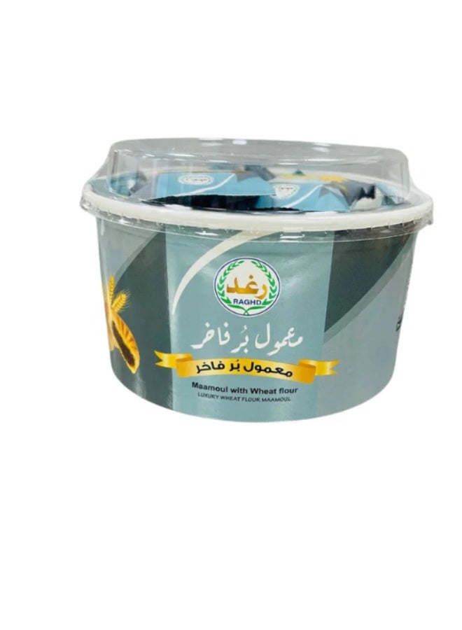 معمول رغد "بُر" فاخر بدقيق القمح الكامل – مخبوزات شرقية تقليدية محشوة بأجود أنواع التمور – عبوة عائلية 400 جرام - Image 1