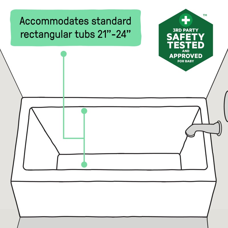 Ingenuity My Bath Seat for Sit-Up Baby Bathing, Sure & Secure Suction Cups, ASTM Safety Tested & Approved, Backrest for Assisted Sitting, Easy Setup & Storage, Aqua - Image 5