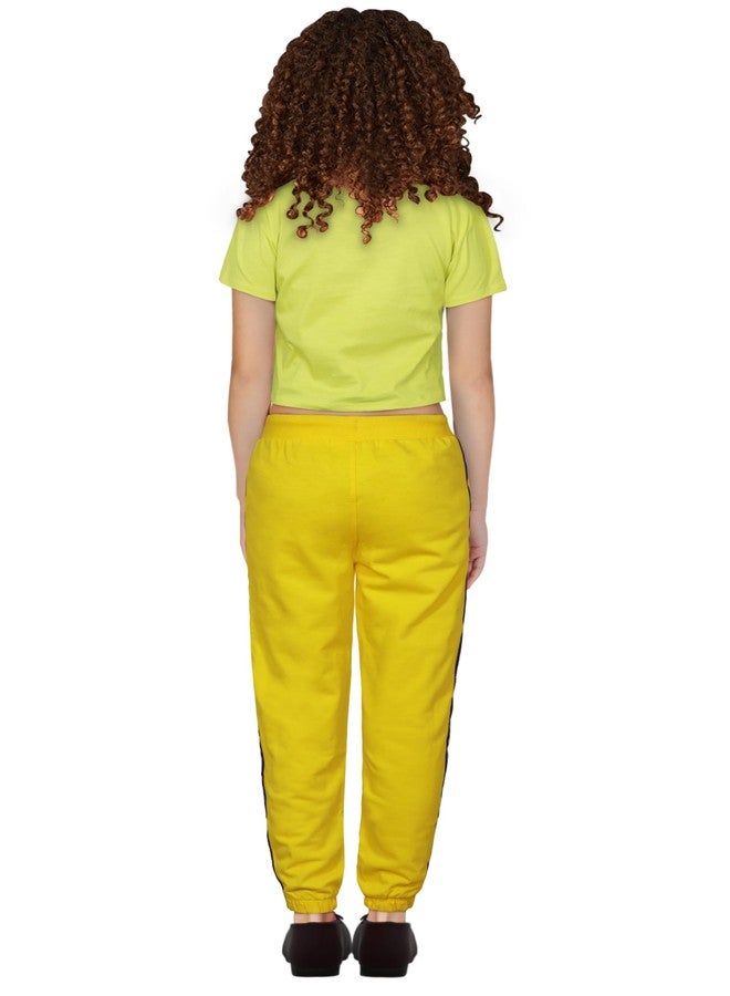 Allen Solly Junior Girl's Regular Trousers (AGPTERGFW93605_Yellow_16 | 15-16 Years) - Image 2