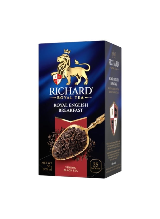 Black Tea Bags, English Breakfast - 25 Bags, Russia
