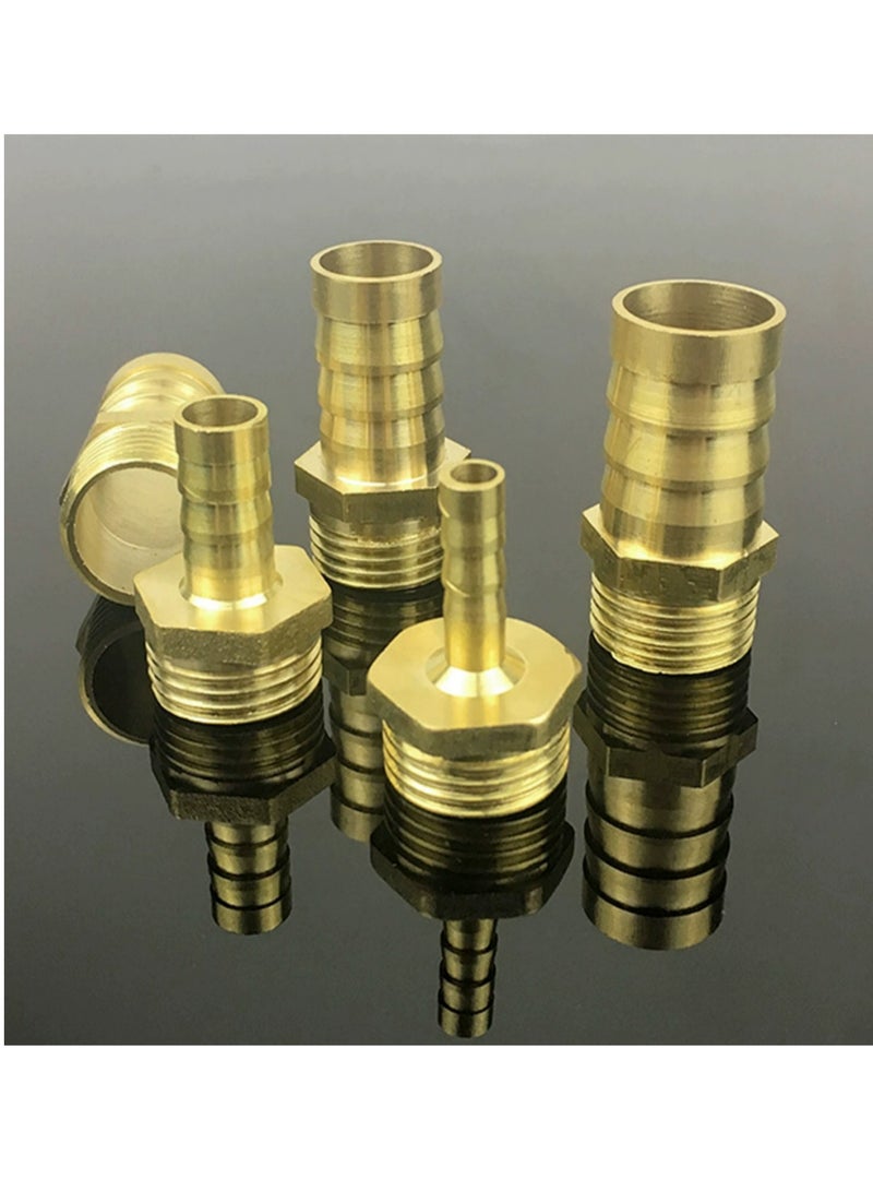 GA Brass Male Hose Nipple, BSPT External Thread,  Hose Nozzle, Copper heavy duty  copper  Style Fitting(2 pcs set) 1/2 inch*10mm - Image 3