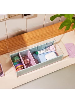 Erin Condren Compartment Storage Box - Pastel Acrylic - Organize And Store Featuring 4 Removable Dividers And 6 Grooves To Easily Configure - Reduce Clutter And Optimize Your Desk Space  - Image 3