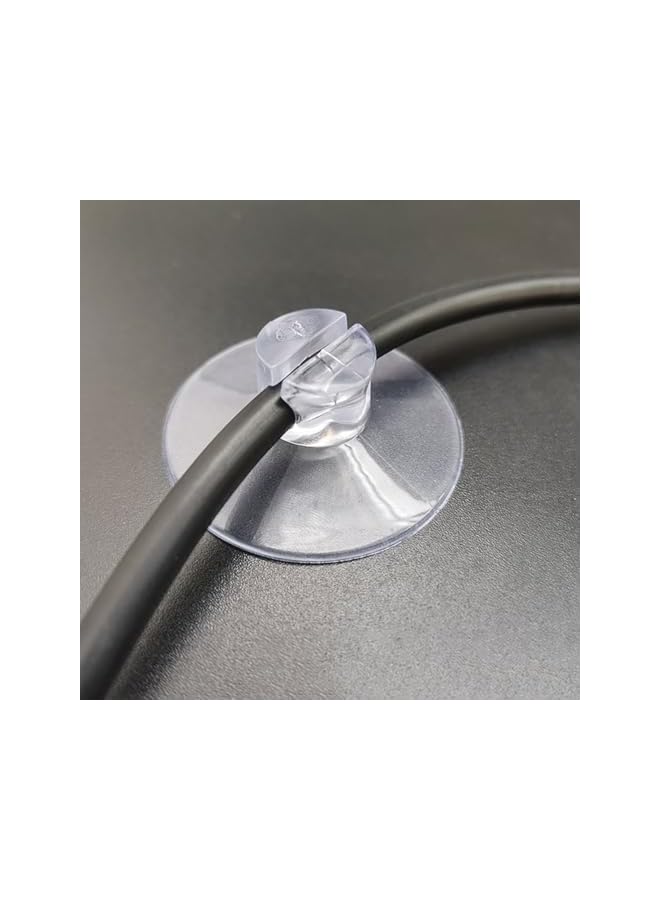 Green Tiger 20pcs Suction Cup Light String Holder Clips Clear Slotted Sucker Cup Holders for Christmas Fairy Lights Strong Vacuum Fixing for Windows Smooth Surfaces - Image 2