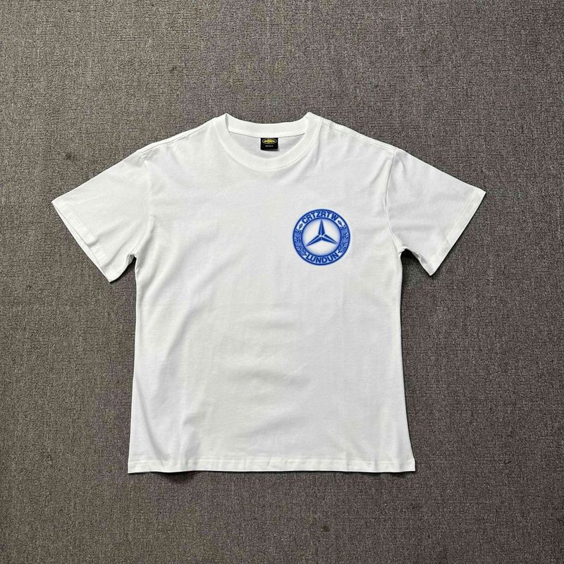 Devil Letter Logo Printed Short-Sleeved Fog High Street Trendy Brand Couple Loose T-Shirt - Image 1
