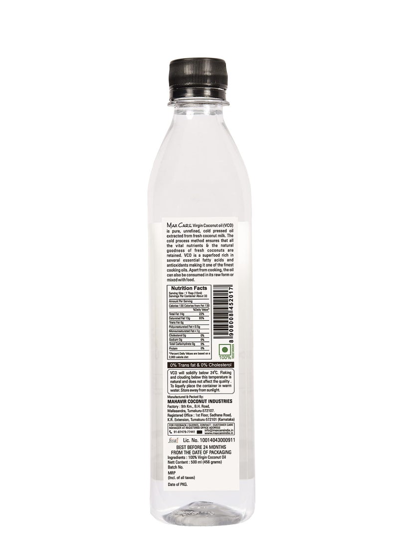Max Care Maxcare Virgin Coconut Oil (Cold Pressed) 500ML - Image 2