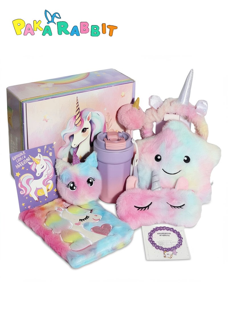 Paka Rabbit Unicorn Gift Set for Girls, Birthday Gifts,Ramadan Gift Box, Back-to-School Gifts, Graduation Gifts, and Girls' Toys for Ages 4 to 18 Combined Materials  - Image 1