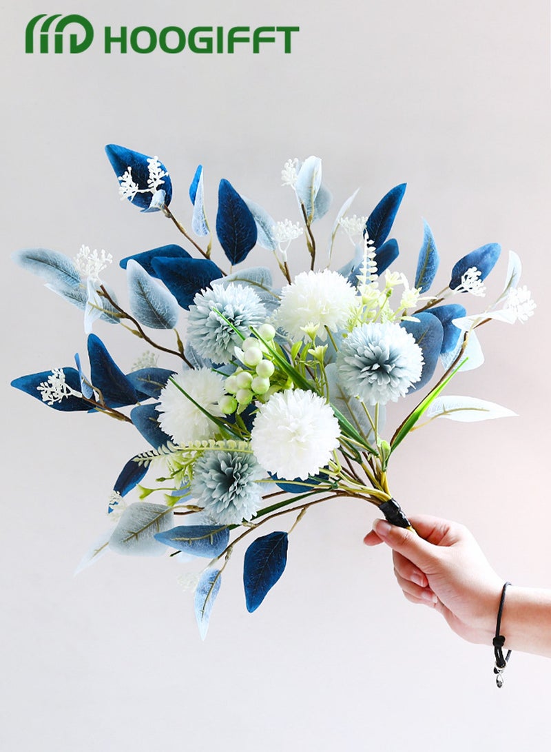 HOOGIFFT Artificial Flowers Bouquets Faux Hydrangea Arrangements for Table Centerpieces Home Garden Party Office Wedding Decoration for Living Room Kitchen Decor - Image 2