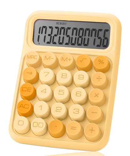 Mr. Pen- Mechanical Switch Calculator, 12 Digits, Large LCD Display, Orange Calculator Big Buttons - Image 1