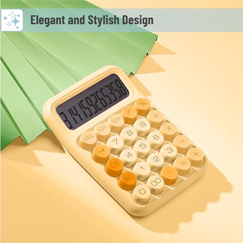 Mr. Pen- Mechanical Switch Calculator, 12 Digits, Large LCD Display, Orange Calculator Big Buttons - Image 4