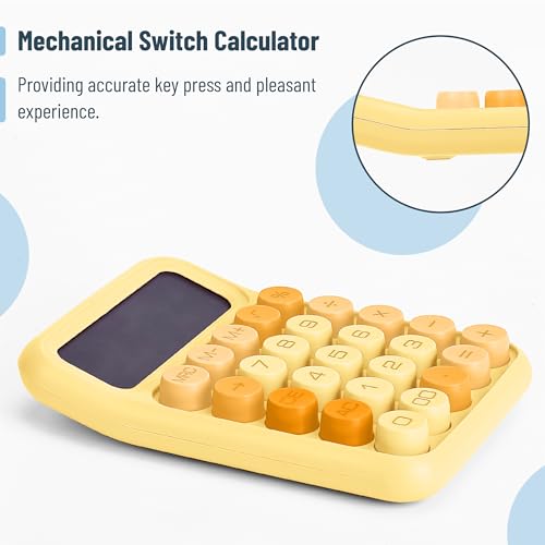 Mr. Pen- Mechanical Switch Calculator, 12 Digits, Large LCD Display, Orange Calculator Big Buttons - Image 3