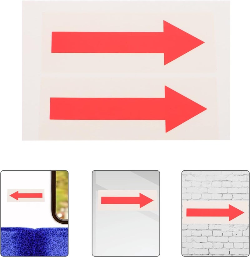 klarako 2pcs Arrow Sign Floor Markers Signs Label Sticker one Way Floor Decal Sign Wall Labels Floor Sticker Wall Decal Warning Sticker Caution Decal Direction Signs Sticker - Image 5