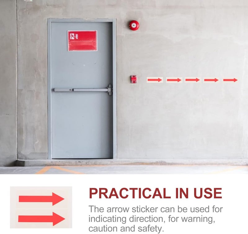 klarako 2pcs Arrow Sign Floor Markers Signs Label Sticker one Way Floor Decal Sign Wall Labels Floor Sticker Wall Decal Warning Sticker Caution Decal Direction Signs Sticker - Image 2