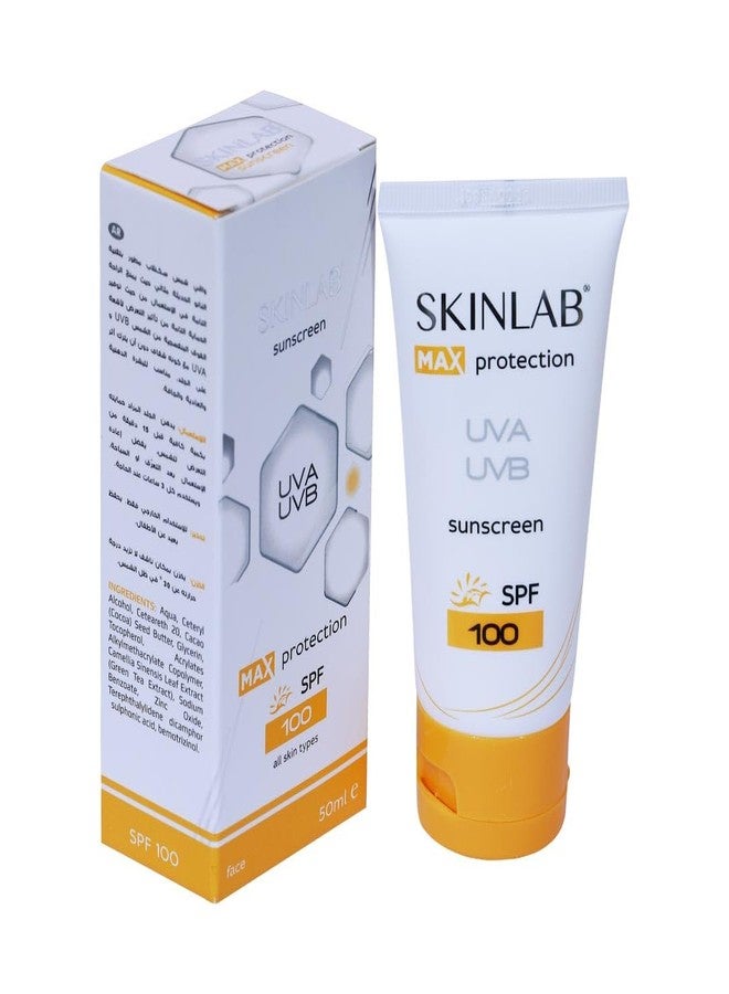 SKINLAB Sunscreen SPF100 UVA/UVB Sun Protection For All Skin Types| Water Resistant & Transparent | 50ml - Image 1