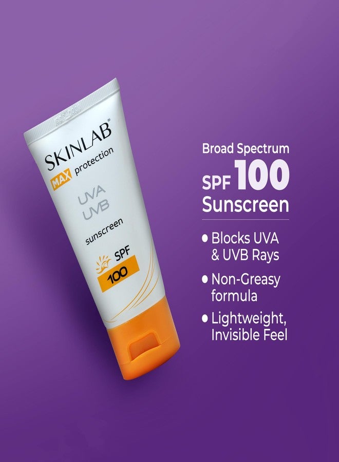 SKINLAB Sunscreen SPF100 UVA/UVB Sun Protection For All Skin Types| Water Resistant & Transparent | 50ml - Image 4