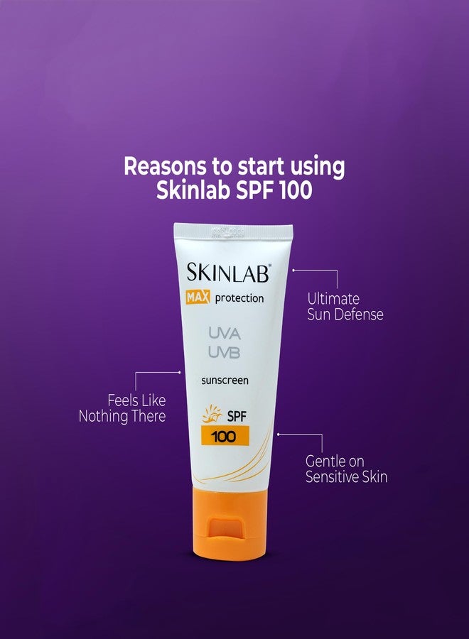 SKINLAB Sunscreen SPF100 UVA/UVB Sun Protection For All Skin Types| Water Resistant & Transparent | 50ml - Image 5