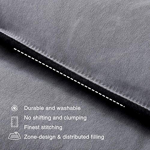 Homespun Soft Microfibre Comforter Blanket Lightweight Reversible Quilt Duvet All Weather, Double Bed, Light Grey and Dark Grey Color - Image 3