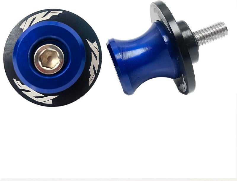 YIMOTO 6MM M6 X 1.5 Motorcycle Swing arm Sliders Spools CNC Swing Arm Stand Screws 2PCS for Yamaha YZF R1 R3 R6 R25 R125 R6S 600R 750R (Blue) - Image 5