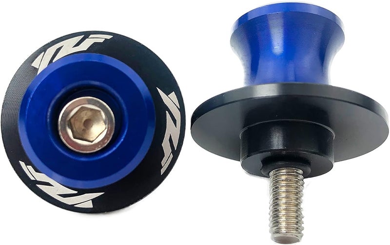 YIMOTO 6MM M6 X 1.5 Motorcycle Swing arm Sliders Spools CNC Swing Arm Stand Screws 2PCS for Yamaha YZF R1 R3 R6 R25 R125 R6S 600R 750R (Blue) - Image 4
