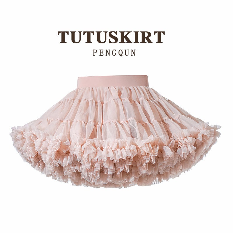 Children'S Tutu Skirt Girls' Skirt Pruffled Skirt Baby Princess Skirt Mesh Skirt Dance Chug Skirt - Image 5