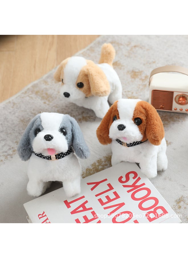 Electric Children's Toy Puppy Simulation Walking Plush Children's Dog Walking Stall Pet Girl Gift Baby-Color:White Pink Puppy-Specifications:With Opp Packaging  - Image 4
