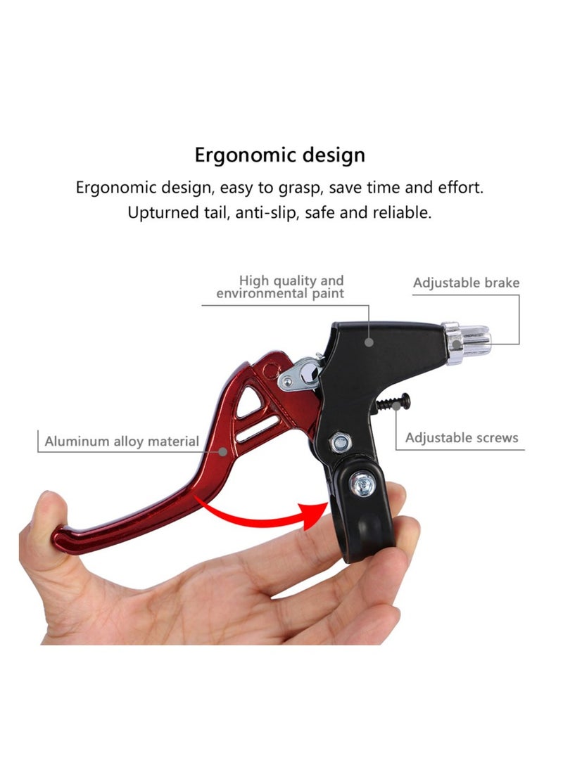 دوغي 1 زوج من قضبان الفرامل دراجة ، دراجة مقبض سبائك الألومنيوم العالمي ، ومناسبة للدراجات الجبلية ، دراجات الأطفال ، الدراجات للطي ، MTB BMX 2.2cm القطر ( الأحمر ) - Image 2