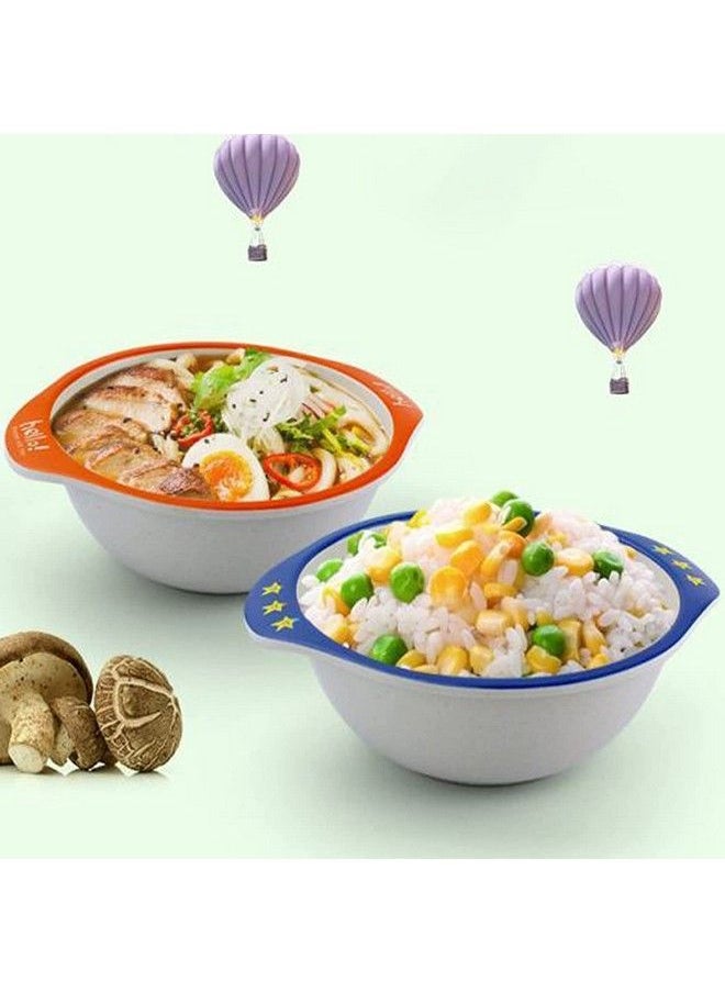 FunBlast - Baby Feeding Bowl Cow Design Eco Friendly Bamboo Fiber Bowl For Kids;Baby Utensils Feeding Bowl Tableware For Kids And Toddlers (Multicolor; 1 Pc) - Image 1