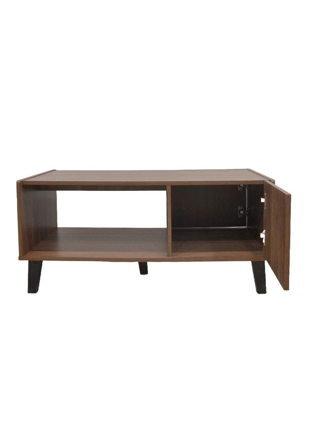 DANUBE HOME Supreme Coffee Table With Storage – Modern Wooden Living Room Coffee Table with Storage Compartment – Stylish Home Furniture for Living Room, Office, Lounge - Light Walnut  - Image 5