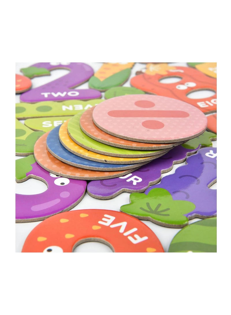 MiDeer Magnetic Numbers Set – 26 Pcs | Fruit & Vegetable-Themed Educational Number Magnets for Kids Ages 3+ | Math Symbols + 2 Sets of 0–9 | Early Counting & Number Recognition Toy - Image 3
